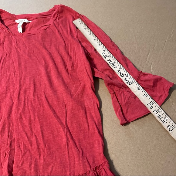 Matilda Jane Red Ruffle Medium Women Top - Picture 2 of 7